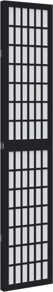 VidaXL Paraván 3dílný černý masivní dřevo pavlovnie [358766]