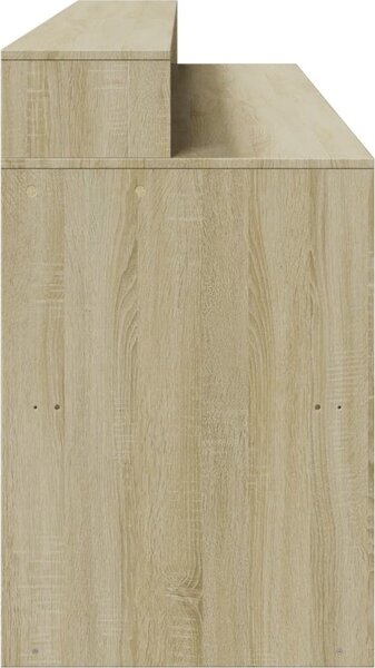 VidaXL Psací stůl s LED světly 200 x 55 x 91 cm kompozitní dřevo [3309440] Barva: Bílá