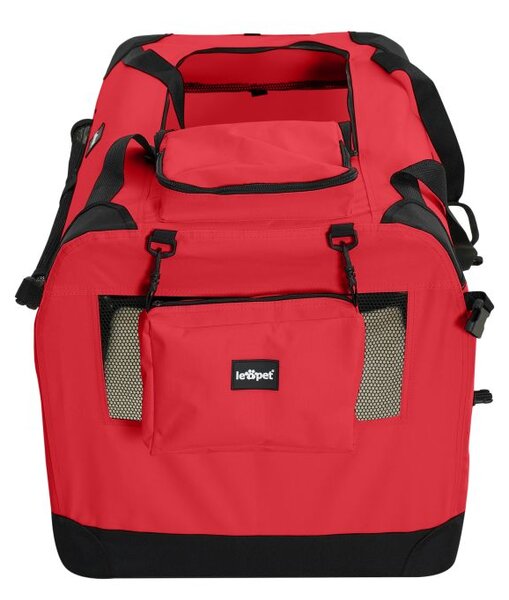 Leopet Přepravní box pro psy XXL, 91 x 63 x 63 cm, červený