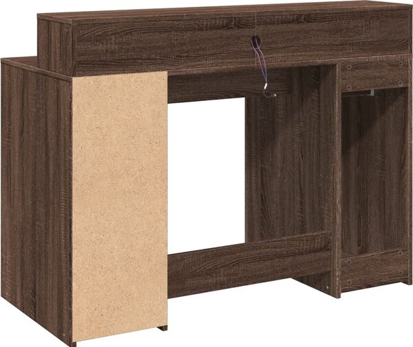 VidaXL Psací stůl s LED světly 120 x 55 x 91 cm kompozitní dřevo [3309418] Barva: dub sonoma