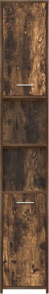 VidaXL Koupelnová skříňka 30x30x183,5 cm kompozitní dřevo [802604] Barva: Černý dub