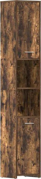 VidaXL Koupelnová skříňka 30x30x183,5 cm kompozitní dřevo [802604] Barva: Černý dub