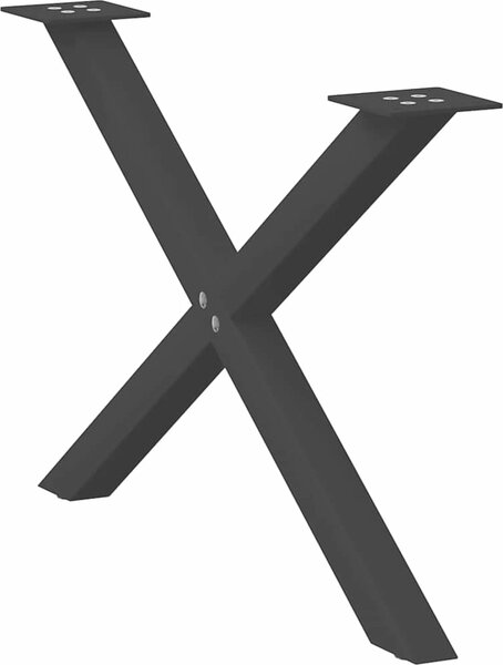 VidaXL Nohy konferenčního stolku ve tvaru X, 2 ks, ocel, 70 x (42-43) cm, ocel [4012966] Barva: antracitová