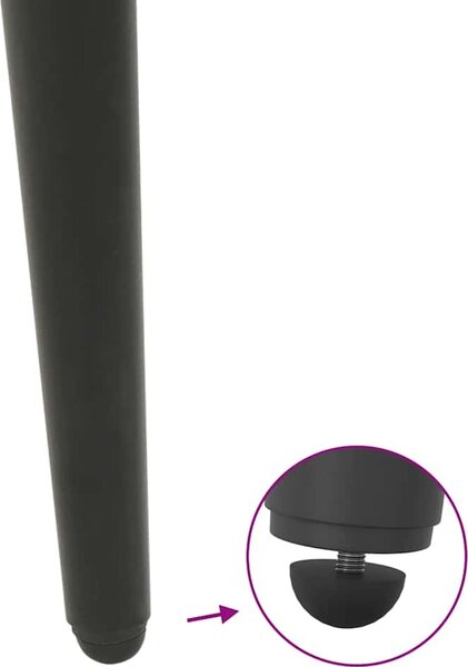 VidaXL Nohy konferenčního stolku kuželového tvaru 4 ks ocel 42-43 cm ocel [4012514] Barva: Černá