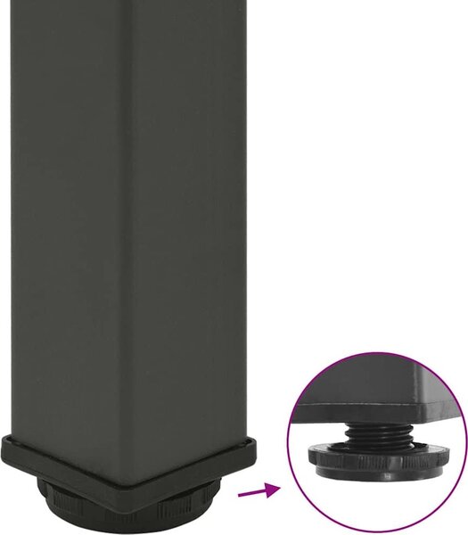 VidaXL Nohy konzolového stolku 4 ks ocel 72-74 cm ocel [4012468] Barva: Černá