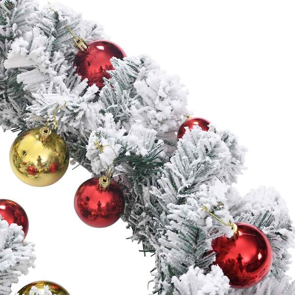 VidaXL Vánoční girlanda s baňkami a LED diodami zelená 10 m PVC [4019673]