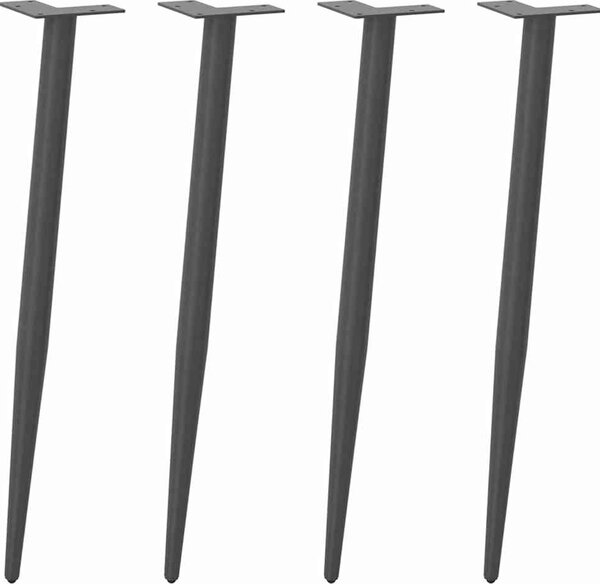 VidaXL Nohy konzolového stolku kuželového tvaru 4 ks ocel 72-73 cm ocel [4012517] Barva: Bílá