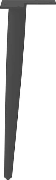 VidaXL Nohy konferenčního stolku kuželového tvaru 4 ks ocel 42-43 cm ocel [4012514] Barva: Černá