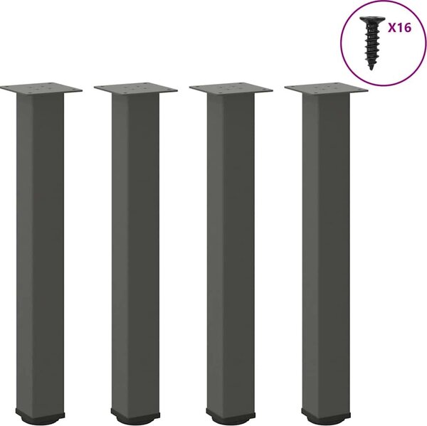 VidaXL Nohy konzolového stolku 4 ks ocel 72-74 cm ocel [4012468] Barva: Černá