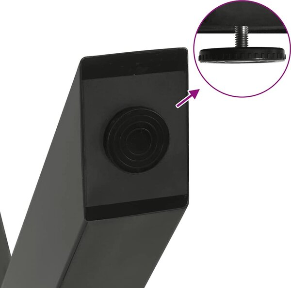 VidaXL Nohy konferenčního stolku ve tvaru X, 2 ks, ocel, 70 x (42-43) cm, ocel [4012966] Barva: antracitová