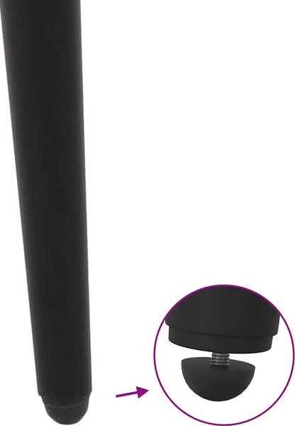 VidaXL Nohy konzolového stolku kuželového tvaru 4 ks ocel 72-73 cm ocel [4012517] Barva: Bílá