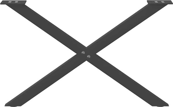 VidaXL Nohy konferenčního stolku ve tvaru X, 2 ks, ocel, 70 x (42-43) cm, ocel [4012966] Barva: antracitová