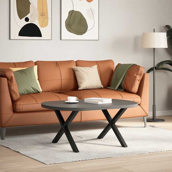 VidaXL Nohy konferenčního stolku ve tvaru X, 2 ks, ocel, 70 x (42-43) cm, ocel [4012966] Barva: antracitová