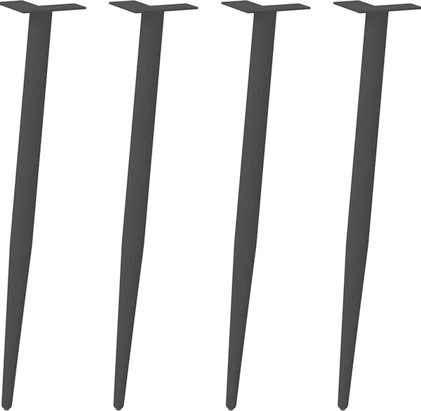 VidaXL Nohy konzolového stolku kuželového tvaru 4 ks ocel 72-73 cm ocel [4012517] Barva: Bílá
