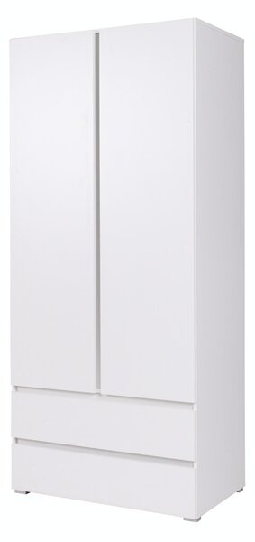 Šatní skříň se šuplíky 92 cm LIONU - bílá