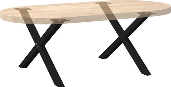 VidaXL Nohy konferenčního stolku ve tvaru X, 2 ks, ocel, 70 x (42-43) cm, ocel [4012966] Barva: antracitová