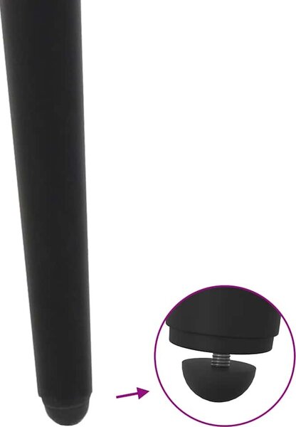 VidaXL Nohy konferenčního stolku kuželového tvaru 4 ks ocel 42-43 cm ocel [4012514] Barva: Černá