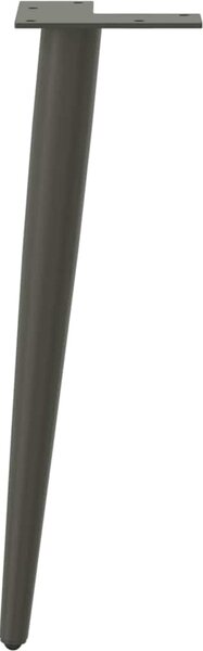 VidaXL Nohy konferenčního stolku kuželového tvaru 4 ks ocel 42-43 cm ocel [4012514] Barva: Černá
