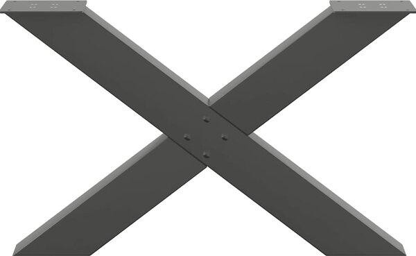 VidaXL Nohy konferenčního stolku ve tvaru X, 2 ks, ocel, 70 x (42-43) cm, ocel [4012966] Barva: antracitová