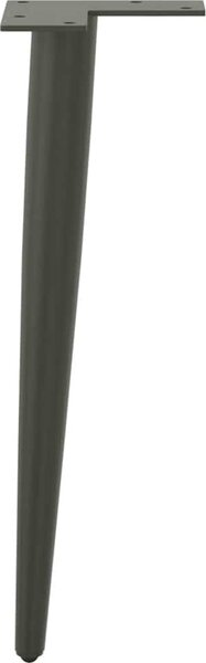 VidaXL Nohy konferenčního stolku kuželového tvaru 4 ks ocel 42-43 cm ocel [4012514] Barva: Černá