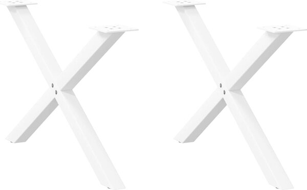 VidaXL Nohy konferenčního stolku ve tvaru X, 2 ks, ocel, 70 x (42-43) cm, ocel [4012966] Barva: antracitová