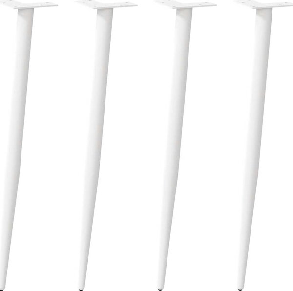 VidaXL Nohy konzolového stolku kuželového tvaru 4 ks ocel 72-73 cm ocel [4012517] Barva: Bílá