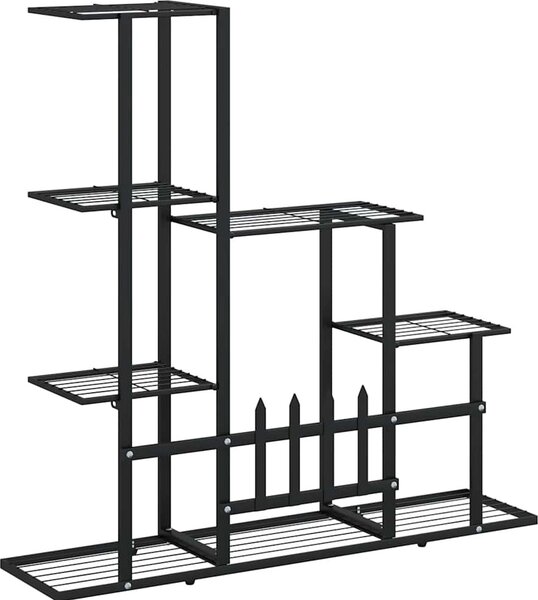 VidaXL Stojan na květiny 94,5 x 25 x 88 cm kov [336113] Barva: Bílá