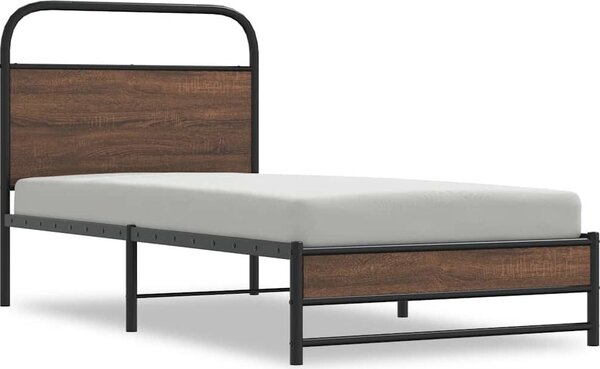 VidaXL Rám postele bez matrace 90x200 cm kompozitní dřevo [4100421] Barva: hnědý dub