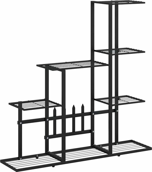 VidaXL Stojan na květiny 94,5 x 25 x 88 cm kov [336113] Barva: Bílá