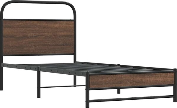 VidaXL Rám postele bez matrace 90x200 cm kompozitní dřevo [4100421] Barva: hnědý dub