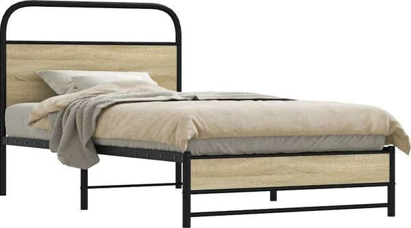 VidaXL Rám postele bez matrace 90x200 cm kompozitní dřevo [4100421] Barva: hnědý dub