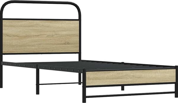 VidaXL Rám postele bez matrace 90x200 cm kompozitní dřevo [4100421] Barva: hnědý dub
