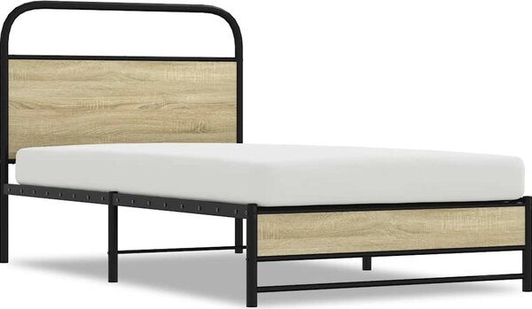 VidaXL Rám postele bez matrace 90x200 cm kompozitní dřevo [4100421] Barva: hnědý dub