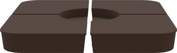 VidaXL Sada 4 kusů závaží pro slunečníky s křížovým stojanem 100 kg PP [847447] Barva: antracitová