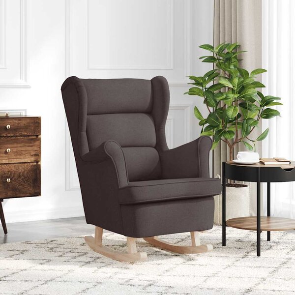 VidaXL Houpací křeslo 74 x 90 x 102 cm textil [4016924] Barva: tmavě hnědá