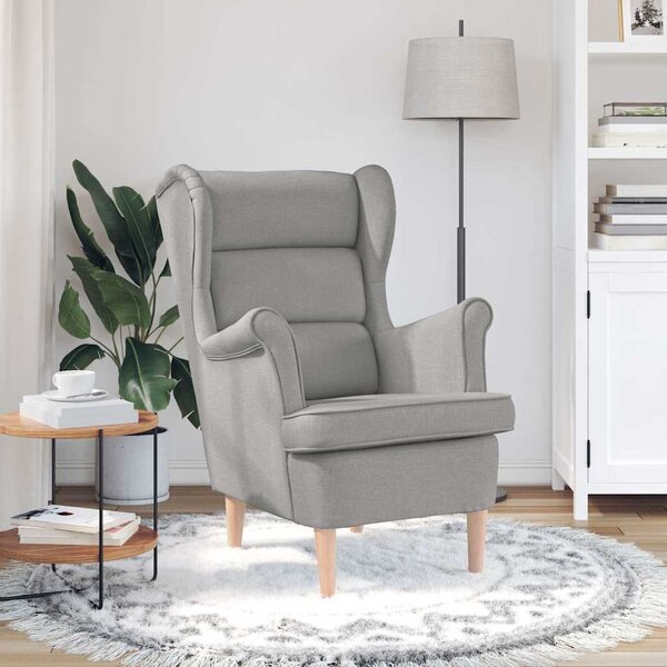 VidaXL Křeslo 74 x 84 x 100 cm textil [4016905] Barva: světle šedá