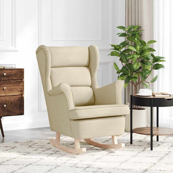 VidaXL Houpací křeslo 74 x 90 x 102 cm textil [4016924] Barva: krémová