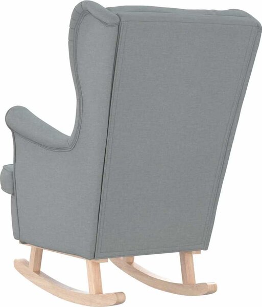 VidaXL Houpací křeslo 74 x 90 x 102 cm textil [4016924] Barva: světle šedá