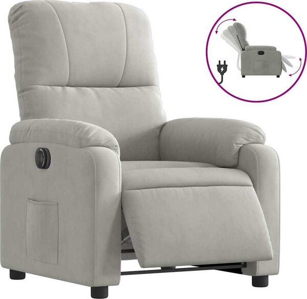 VidaXL Elektrické polohovací křeslo tkanina z mikrovlákna [3204916] Barva: taupe