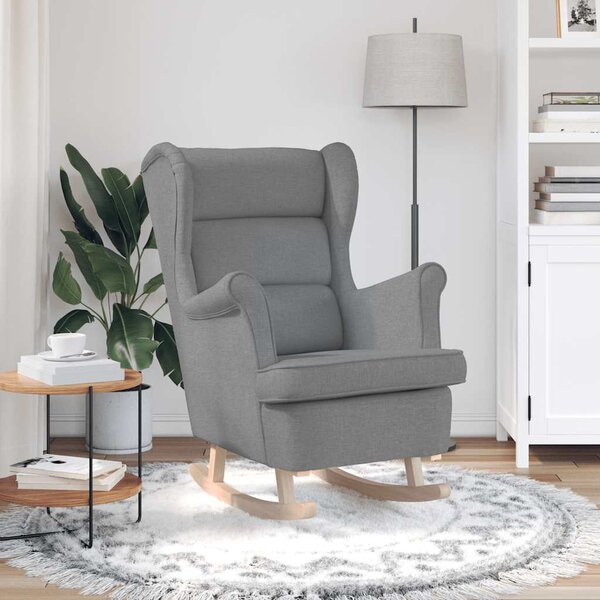 VidaXL Houpací křeslo 74 x 90 x 102 cm textil [4016924] Barva: světle šedá
