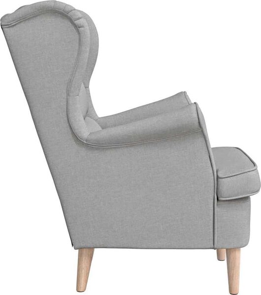 VidaXL Křeslo 74 x 84 x 100 cm textil [4016905] Barva: světle šedá