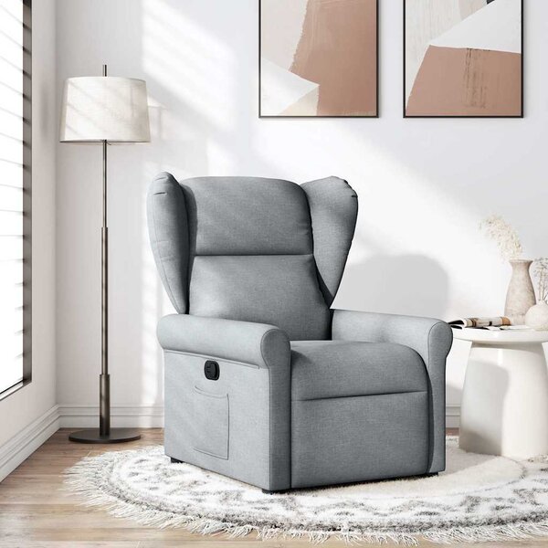 VidaXL Polohovací křeslo textil [4015658] Barva: světle šedá