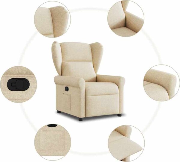 VidaXL Polohovací křeslo textil [4015658] Barva: Hnědá