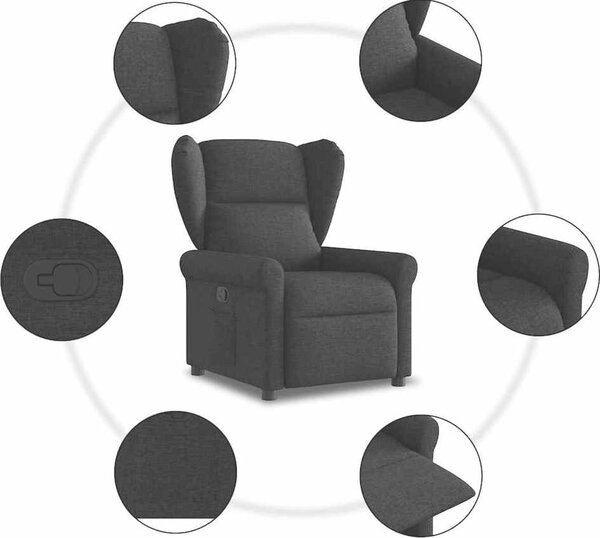 VidaXL Polohovací křeslo textil [4015658] Barva: Hnědá