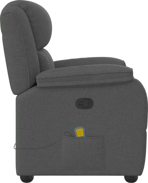 VidaXL Masážní polohovací křeslo textil [4015714] Barva: Hnědá