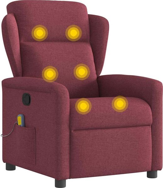VidaXL Masážní polohovací křeslo textil [4015587] Barva: Hnědá