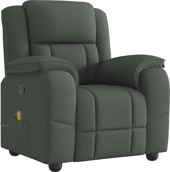VidaXL Masážní polohovací křeslo textil [4015714] Barva: Hnědá