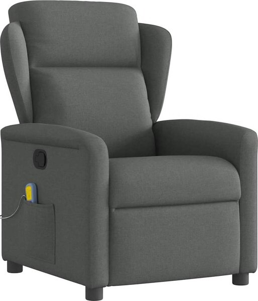 VidaXL Masážní polohovací křeslo textil [4015587] Barva: Hnědá