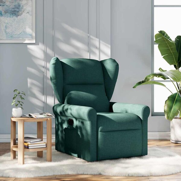 VidaXL Polohovací křeslo textil [4015658] Barva: Tmavě zelená