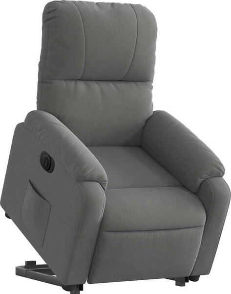 VidaXL Elektrické zvedací polohovací křeslo látka z mikrovlákna [3204945] Barva: Černá